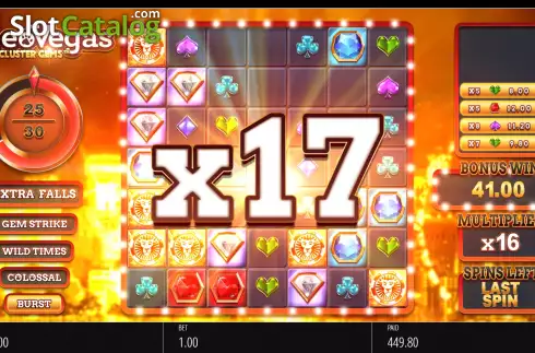 Οθόνη9. Leo Vegas Cluster Gems Κουλοχέρης
