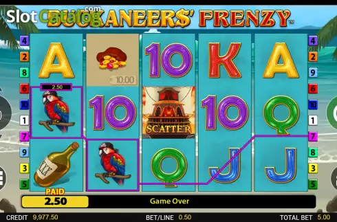 Οθόνη5. Buckaneers Frenzy Κουλοχέρης