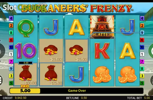 Οθόνη6. Buckaneers Frenzy Κουλοχέρης