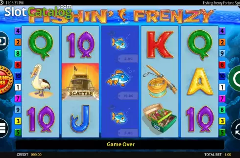 Οθόνη3. Fishin' Frenzy Fortune Spins Κουλοχέρης