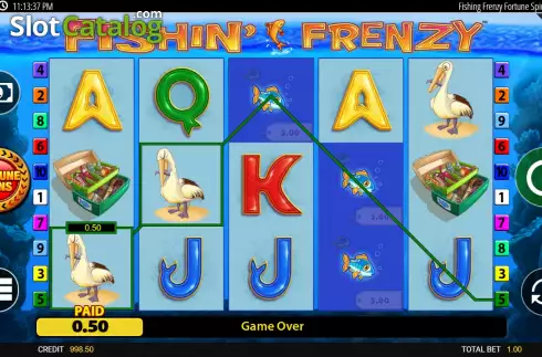 Οθόνη4. Fishin' Frenzy Fortune Spins Κουλοχέρης
