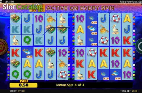 Οθόνη7. Fishin' Frenzy Fortune Spins Κουλοχέρης
