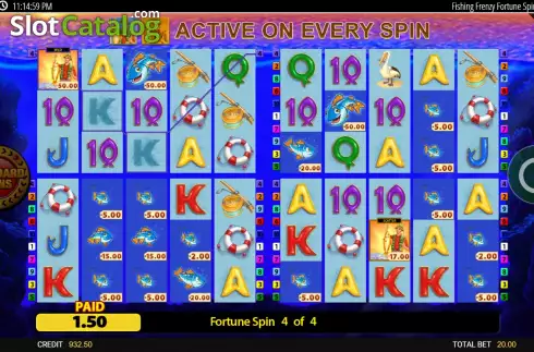 Οθόνη8. Fishin' Frenzy Fortune Spins Κουλοχέρης