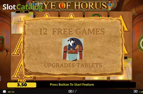 Οθόνη9. Eye of Horus Fortune Play Κουλοχέρης 