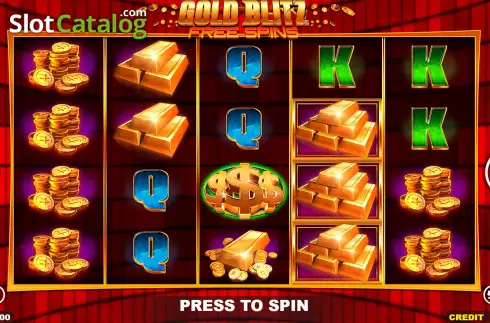 Οθόνη2. Gold Blitz Free Spins Κουλοχέρης
