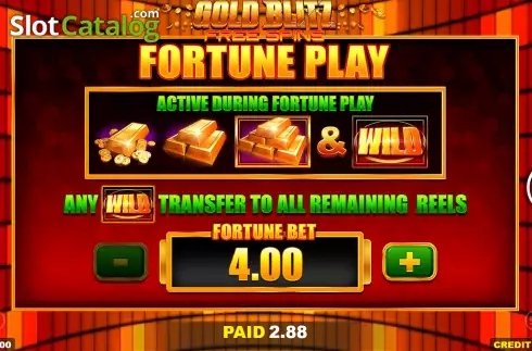 Οθόνη3. Gold Blitz Free Spins Κουλοχέρης