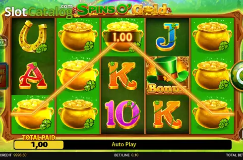 Οθόνη5. Spins O' Gold Κουλοχέρης