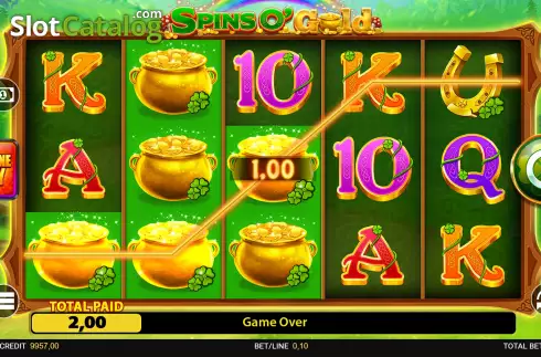Οθόνη6. Spins O' Gold Κουλοχέρης