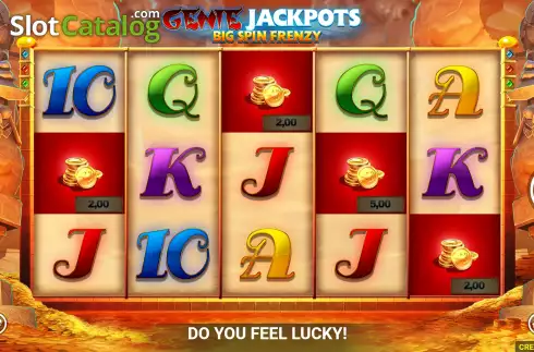 Οθόνη2. Genie Jackpots Big Spin Frenzy Κουλοχέρης 