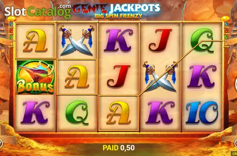Οθόνη4. Genie Jackpots Big Spin Frenzy Κουλοχέρης 