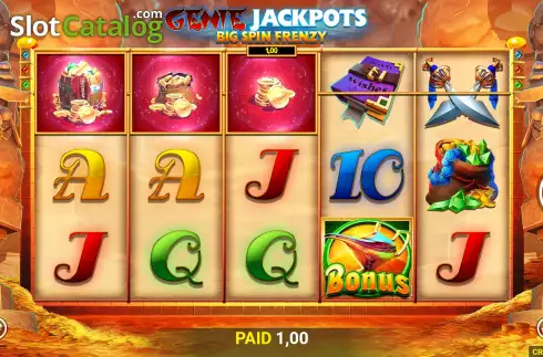 Οθόνη5. Genie Jackpots Big Spin Frenzy Κουλοχέρης 