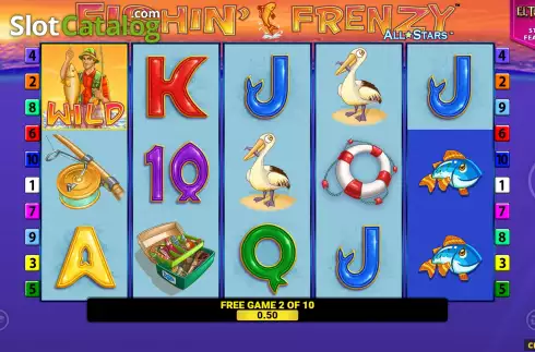 Οθόνη9. Fishin' Frenzy All Stars Κουλοχέρης