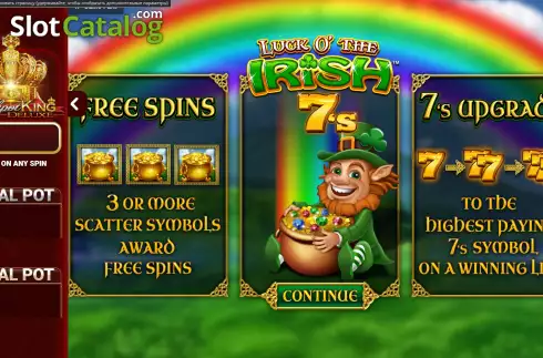 Οθόνη2. Luck O' The Irish 7's Jackpot King Κουλοχέρης