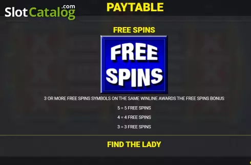 Οθόνη7. Mega Bars Find The Lady Fortune Play Κουλοχέρης 