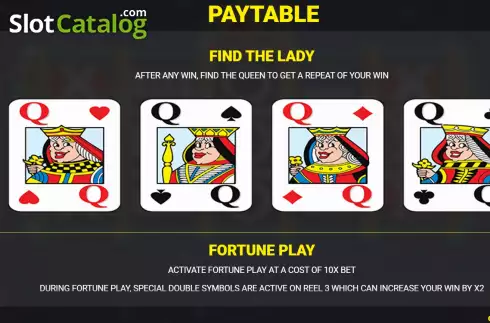 Οθόνη8. Mega Bars Find The Lady Fortune Play Κουλοχέρης 