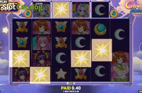 Οθόνη5. Celestial Sisters Megaways Κουλοχέρης 