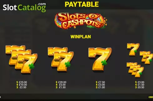 Οθόνη5. Slots O' Cashpots Κουλοχέρης 