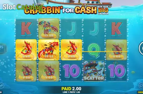 Οθόνη5. Crabbin For Cash Extra Big Splash Κουλοχέρης 