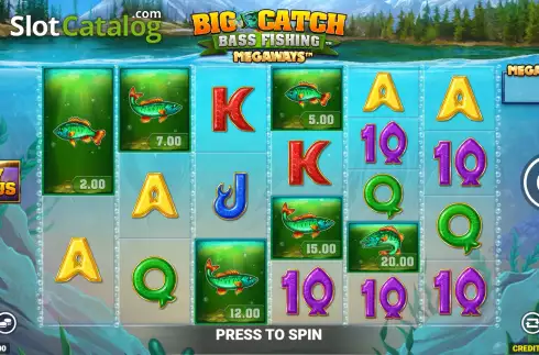Οθόνη3. Big Catch Bass Fishing Megaways Κουλοχέρης