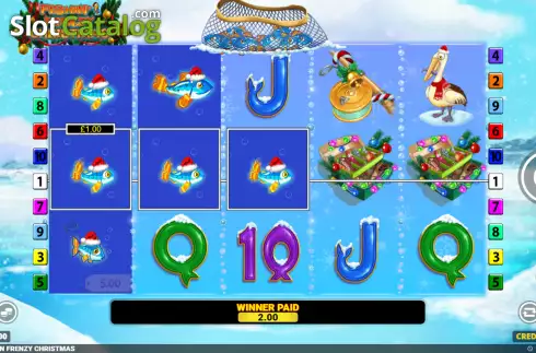 Οθόνη4. Fishin’ Frenzy Christmas Κουλοχέρης