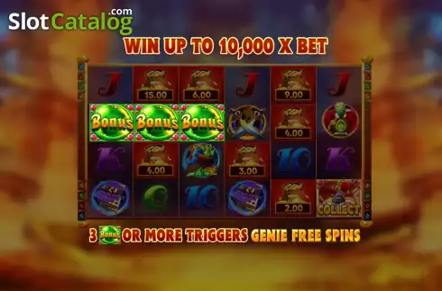Οθόνη2. Genie Jackpots Even More Wishes Κουλοχέρης 