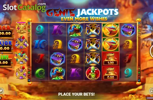 Οθόνη3. Genie Jackpots Even More Wishes Κουλοχέρης 
