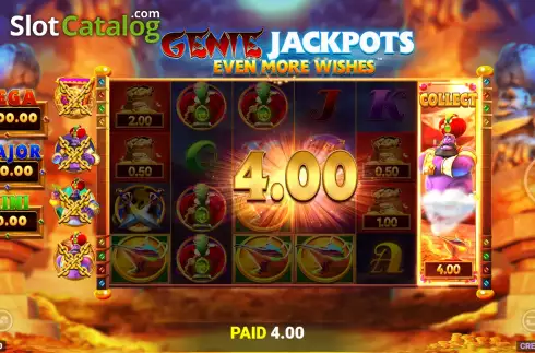 Οθόνη4. Genie Jackpots Even More Wishes Κουλοχέρης 