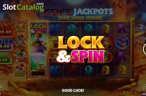 Οθόνη5. Genie Jackpots Even More Wishes Κουλοχέρης 
