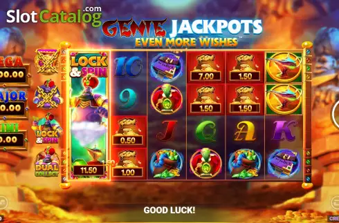 Οθόνη6. Genie Jackpots Even More Wishes Κουλοχέρης 