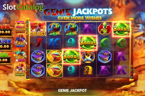 Οθόνη8. Genie Jackpots Even More Wishes Κουλοχέρης 