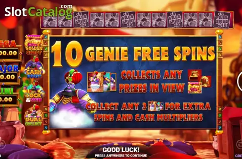Οθόνη9. Genie Jackpots Even More Wishes Κουλοχέρης 