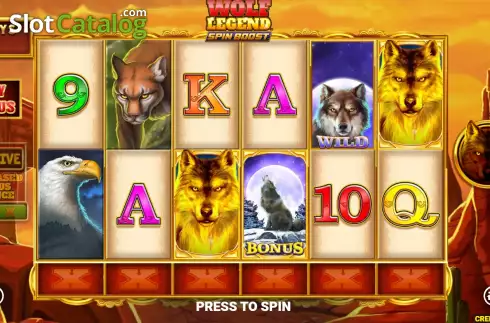 Οθόνη2. Wolf Legend Spin Boost Κουλοχέρης
