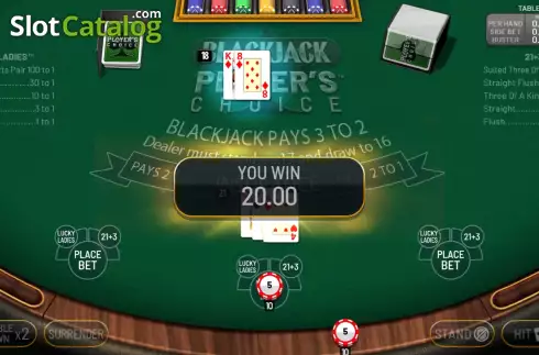 Οθόνη3. Blackjack Player's Choice (Blueprint) Κουλοχέρης 