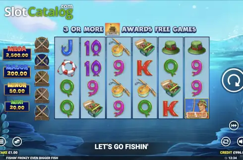 Οθόνη2. Fishin' Frenzy Even Bigger Fish Κουλοχέρης