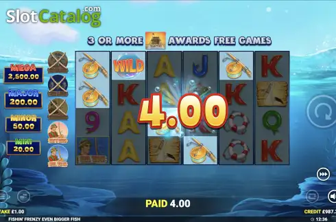 Οθόνη4. Fishin' Frenzy Even Bigger Fish Κουλοχέρης