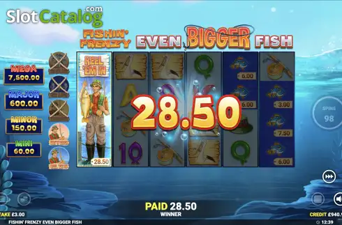 Οθόνη7. Fishin' Frenzy Even Bigger Fish Κουλοχέρης