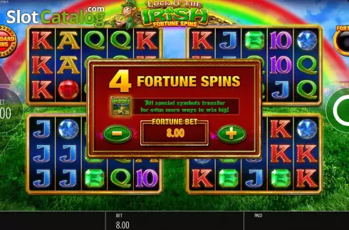 Οθόνη5. Luck O' The Irish Fortune Spins Κουλοχέρης