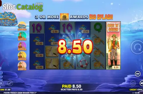 Οθόνη5. Fishin' Frenzy Even Bigger Fish 2 Κουλοχέρης 