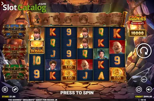 Οθόνη2. The Goonies 3 Quest For Riches Κουλοχέρης 