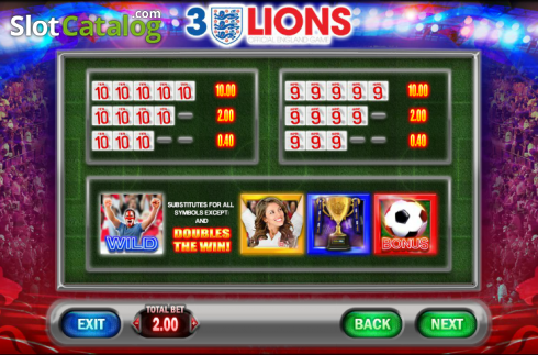 Οθόνη4. 3 Lions Κουλοχέρης