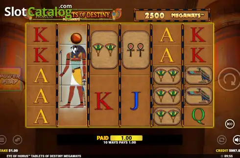 Οθόνη3. Eye of Horus Tablets of Destiny Megaways Κουλοχέρης