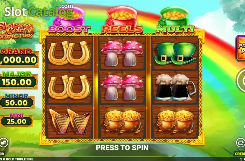 Οθόνη2. Slots O' Gold Triple Fire Κουλοχέρης