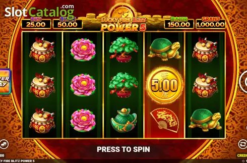 Οθόνη2. Lucky Fire Blitz Power 5 Κουλοχέρης
