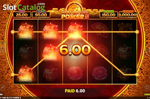 Οθόνη3. Lucky Fire Blitz Power 5 Κουλοχέρης