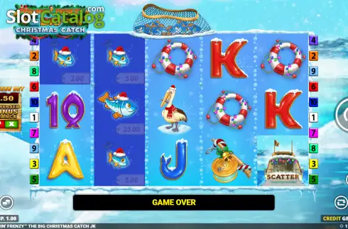 Οθόνη2. Fishin' Frenzy The Big Christmas Catch Κουλοχέρης