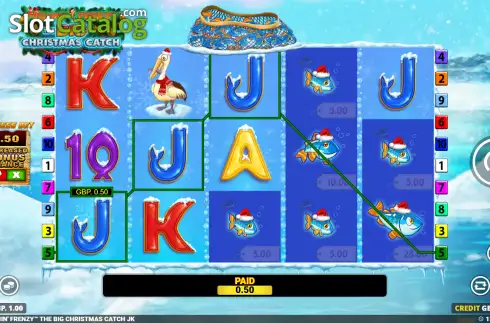 Οθόνη3. Fishin' Frenzy The Big Christmas Catch Κουλοχέρης
