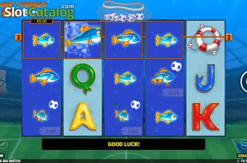 Οθόνη3. Fishin' Frenzy The Big Match Κουλοχέρης