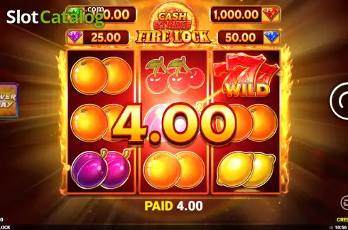 Οθόνη3. Cash Strike Fire Lock Κουλοχέρης