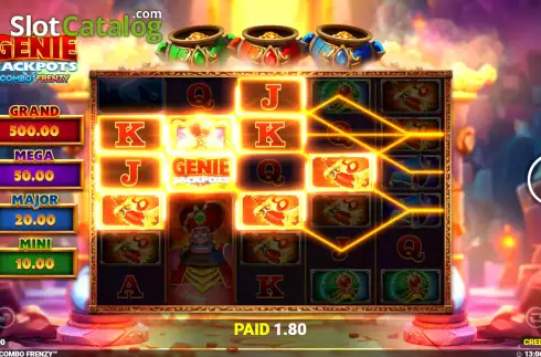 Οθόνη3. Genie Jackpots Three Wishes Combo Frenzy Κουλοχέρης