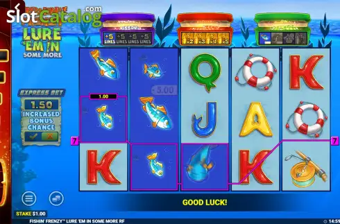 Οθόνη3. Fishin’ Frenzy Lure ‘Em In Some More Κουλοχέρης